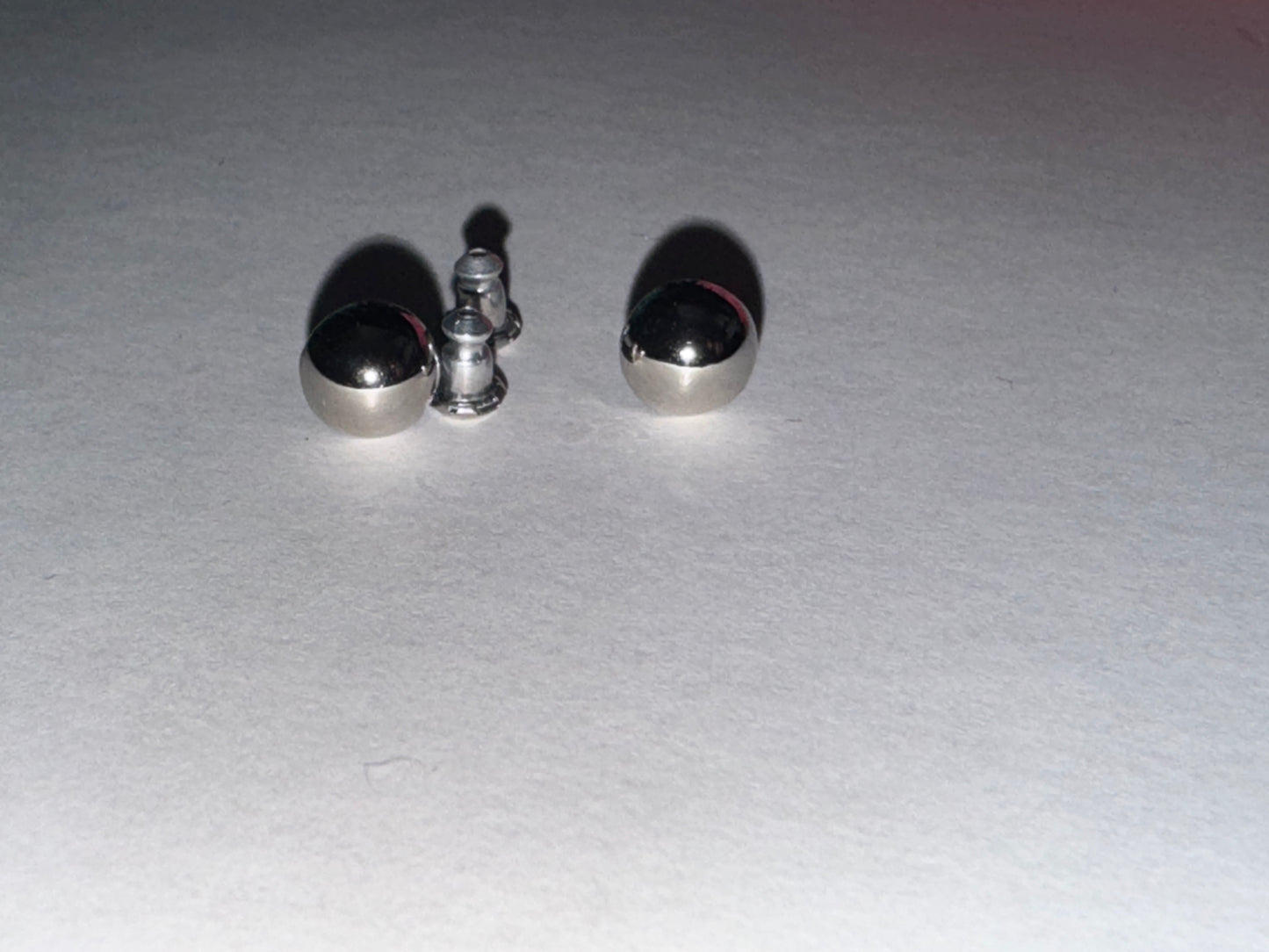 Silver Round Post Earrings