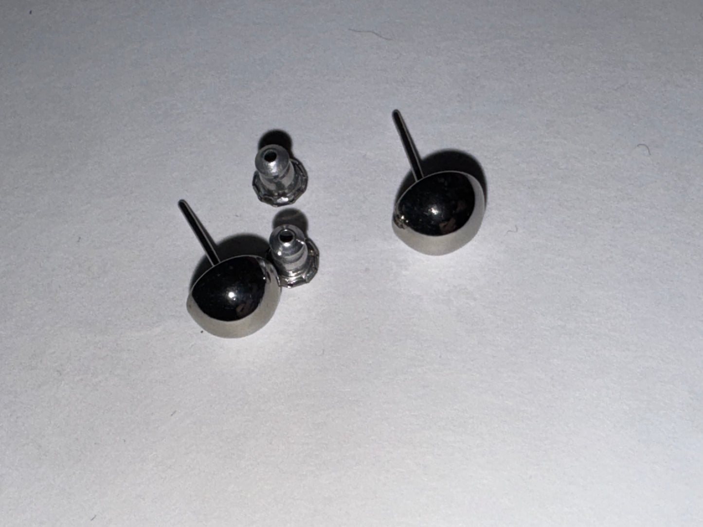 Silver Round Post Earrings
