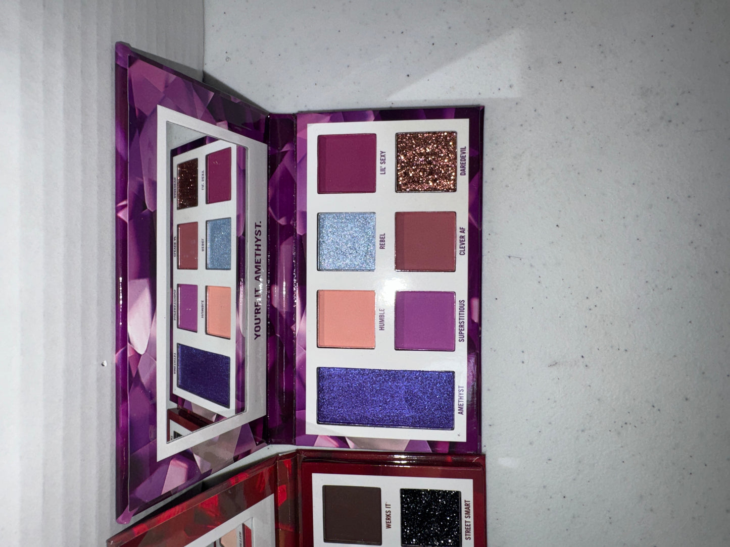 BH Cosmetics Discontinued Garnet and Amethyst Palettes