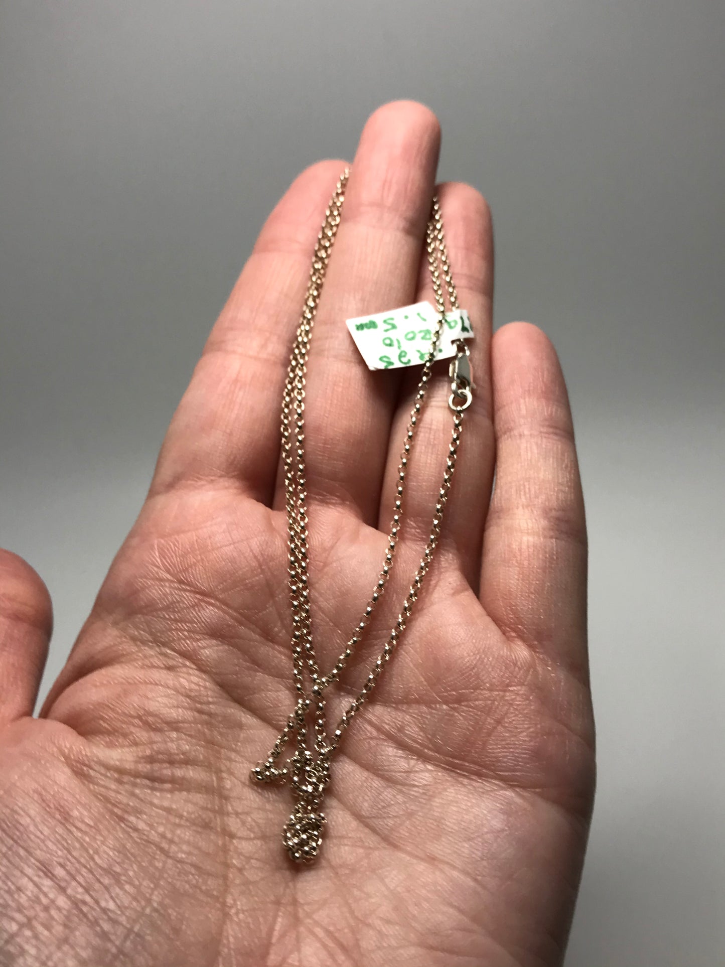 20 1/2" 1.5 mm Silver Rolo Necklace