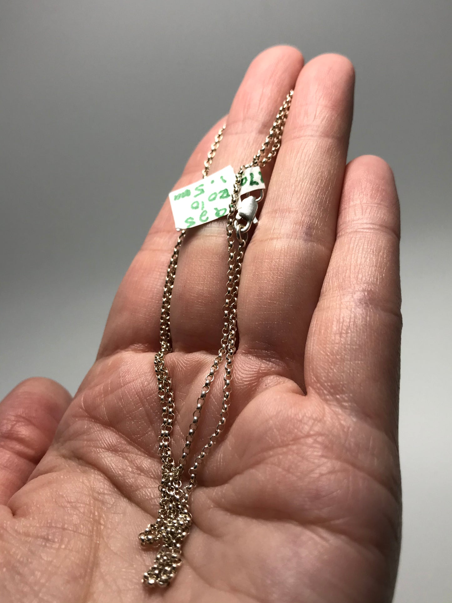 20 1/2" 1.5 mm Silver Rolo Necklace