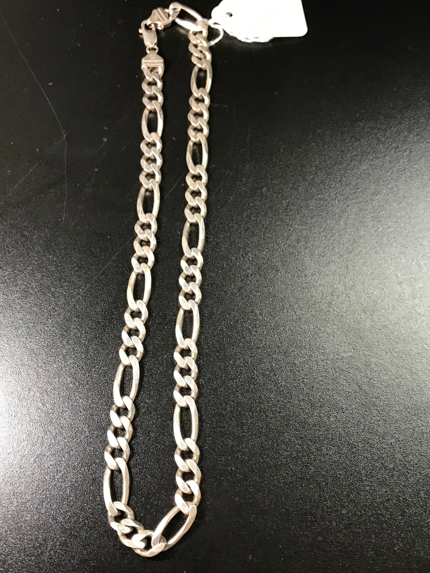 20 1/2 Inch 9.52 mm Sterling Silver Figaro Chain Necklace