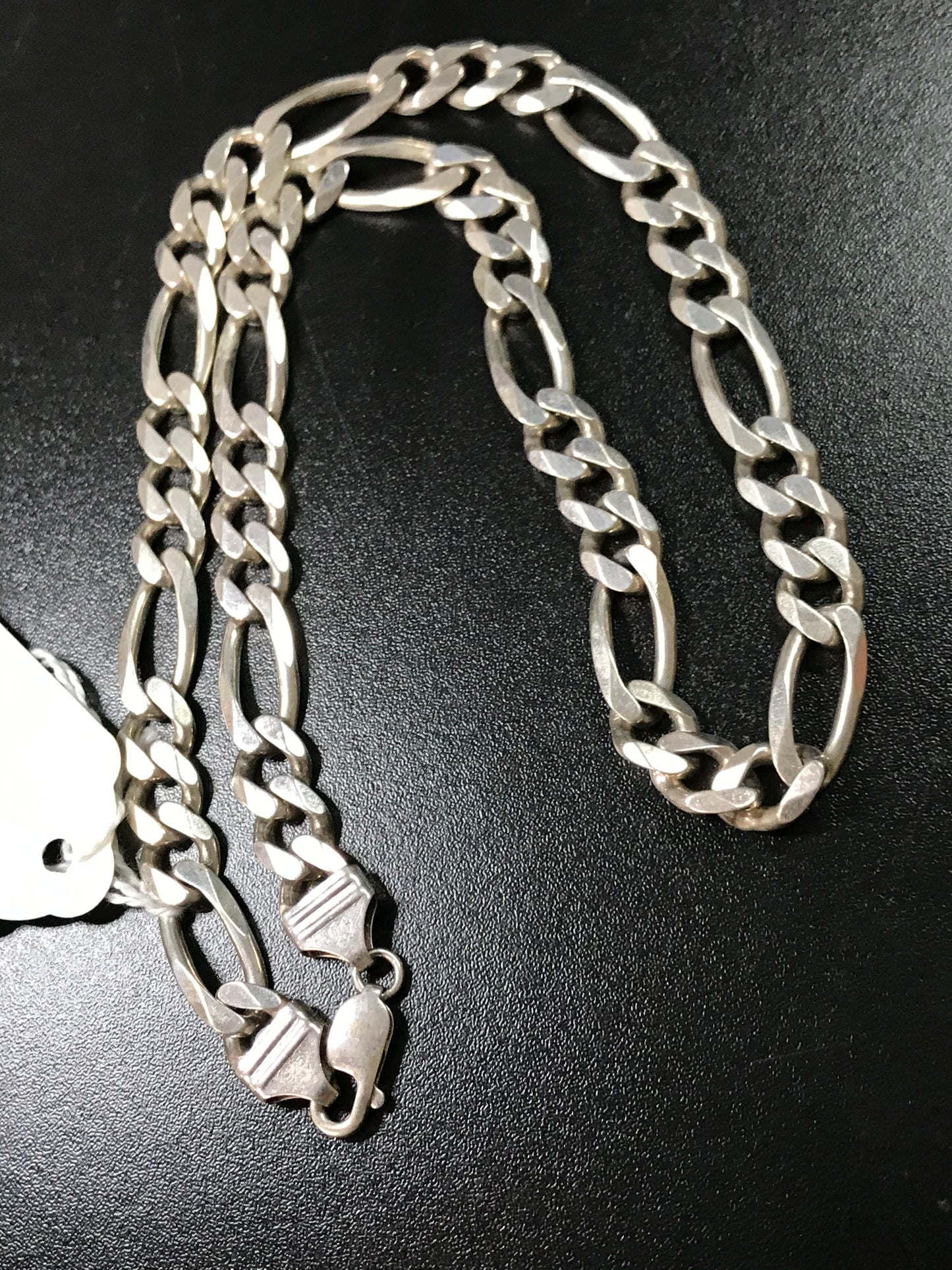 20 1/2 Inch 9.52 mm Sterling Silver Figaro Chain Necklace