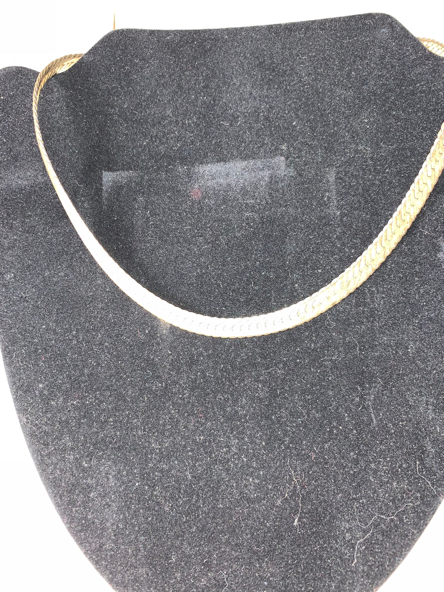 Vintage 20" 8.18mm Herringbone Italian Silver Necklace