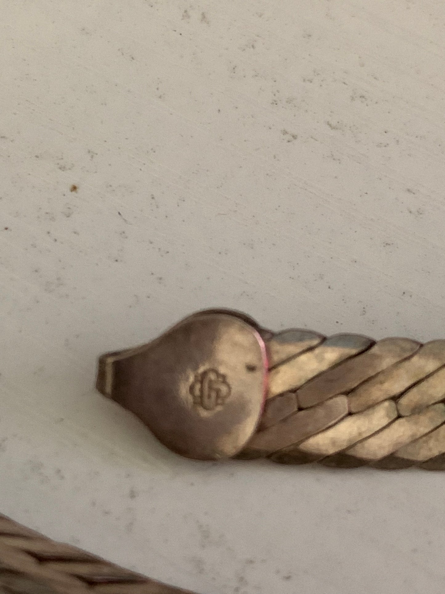 Vintage 20" 8.18mm Herringbone Italian Silver Necklace