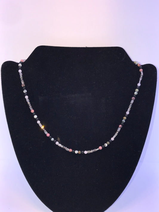 21" Long Handmade Necklace Beaded Necklace