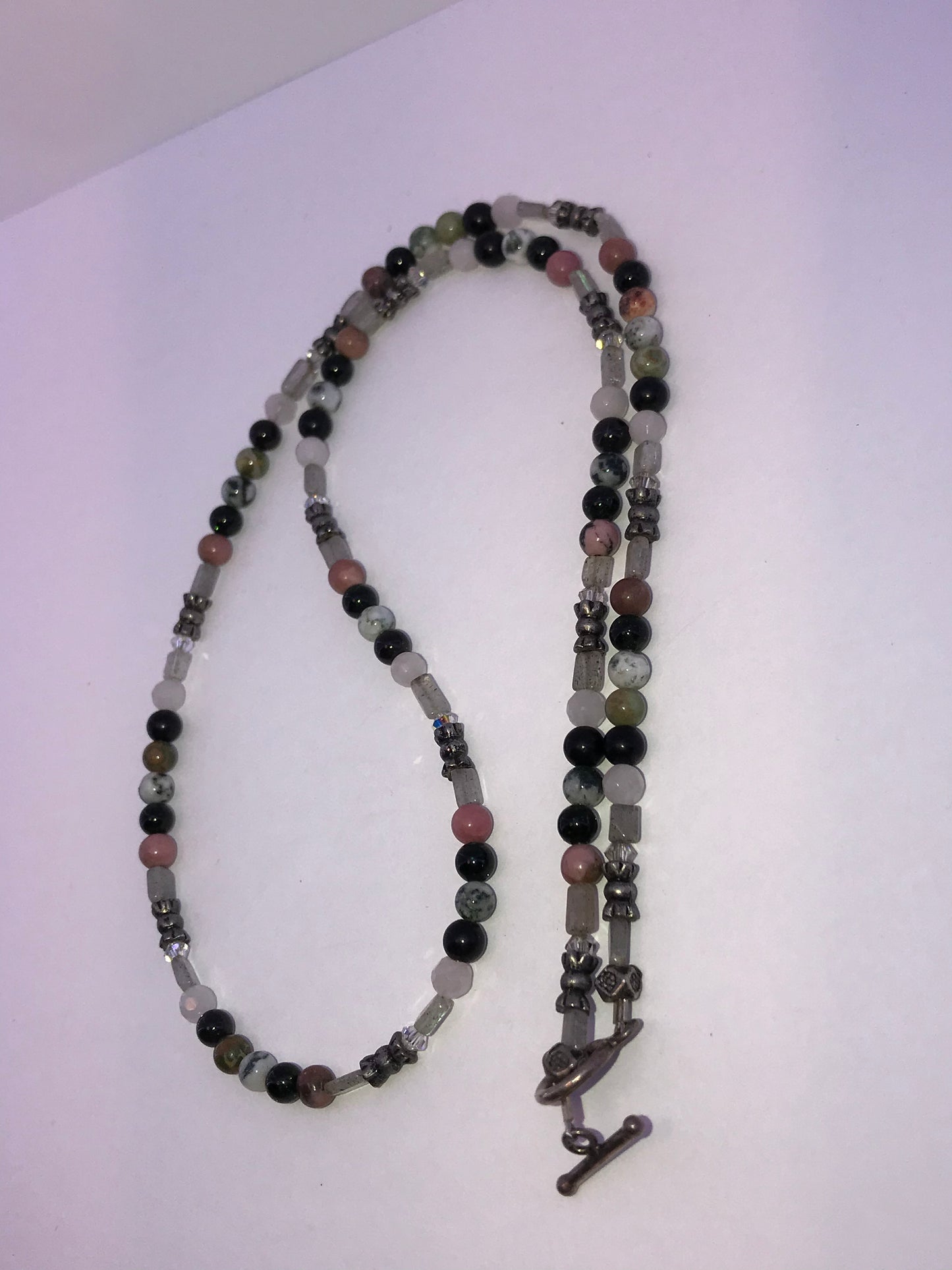 21" Long Handmade Necklace Beaded Necklace