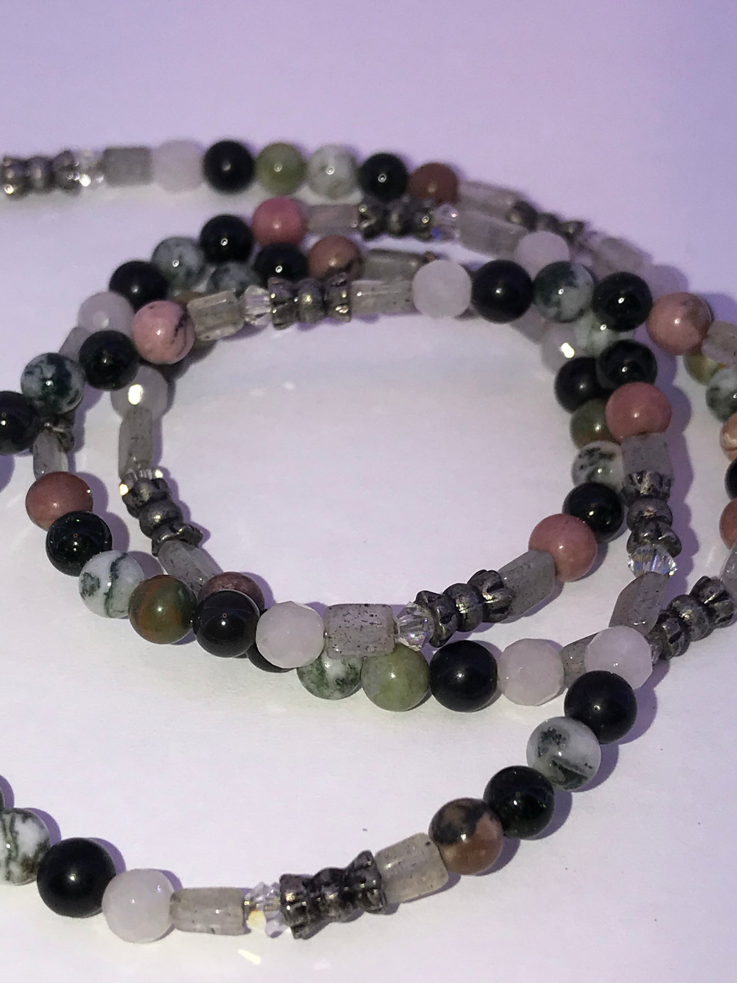 21" Long Handmade Necklace Beaded Necklace