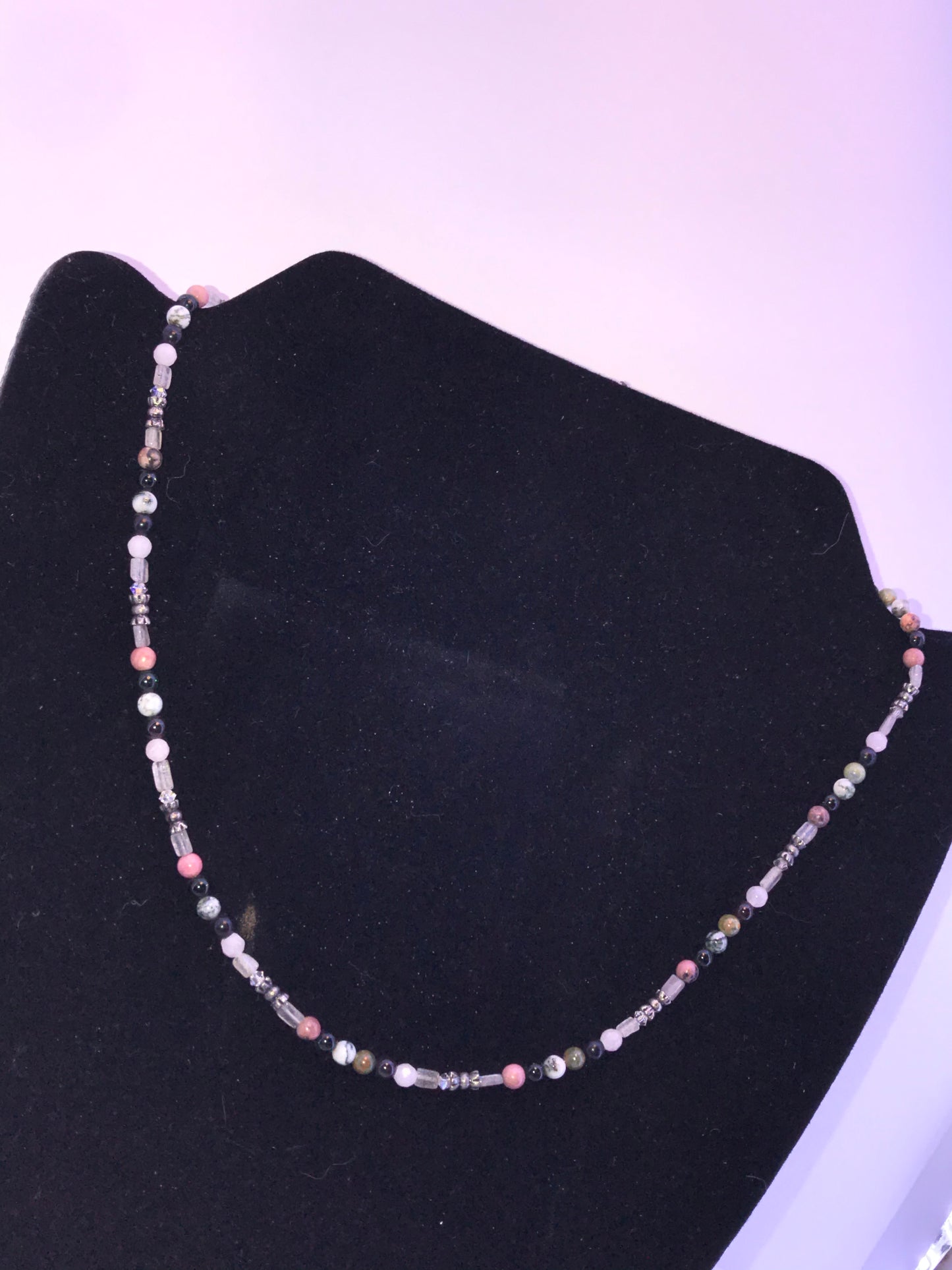 21" Long Handmade Necklace Beaded Necklace
