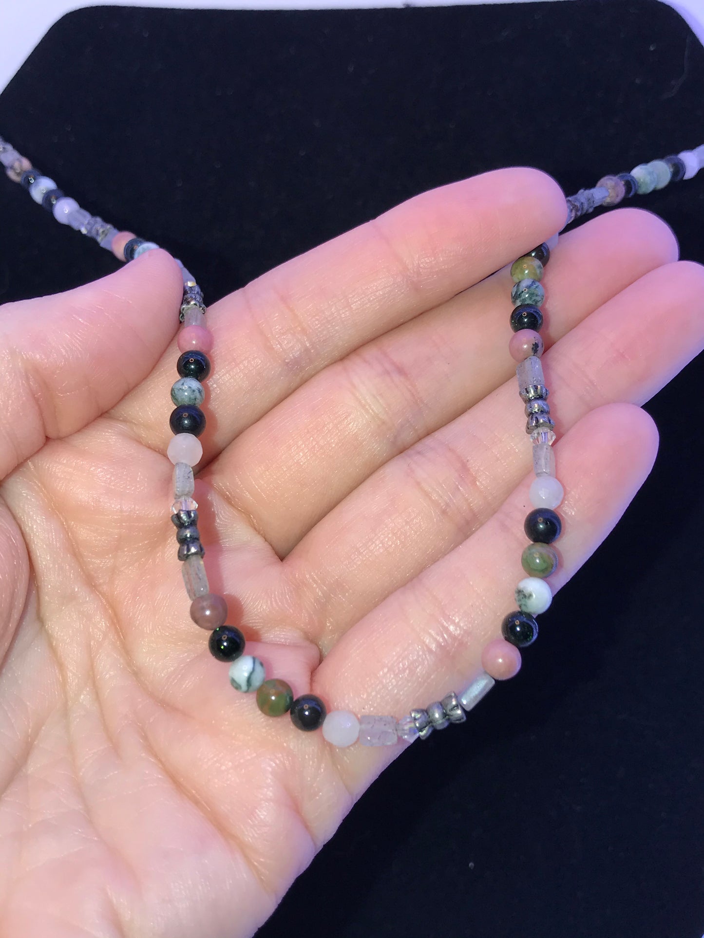 21" Long Handmade Necklace Beaded Necklace