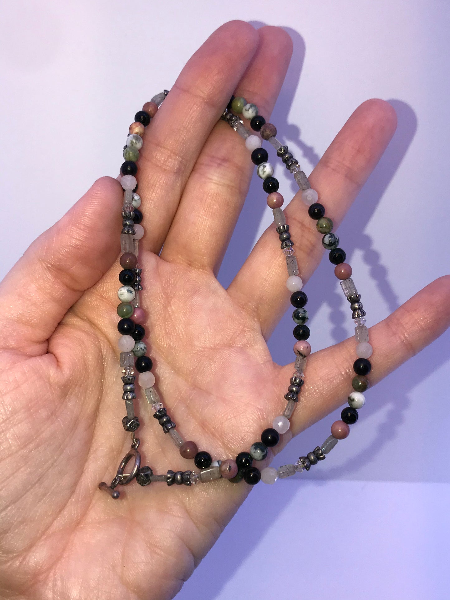 21" Long Handmade Necklace Beaded Necklace