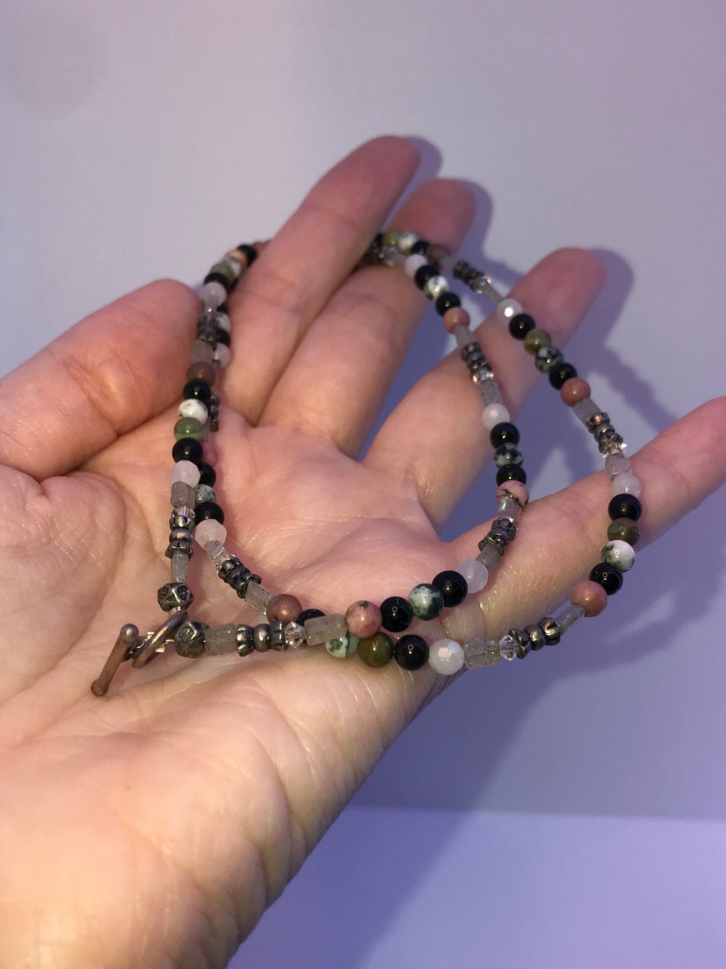 21" Long Handmade Necklace Beaded Necklace