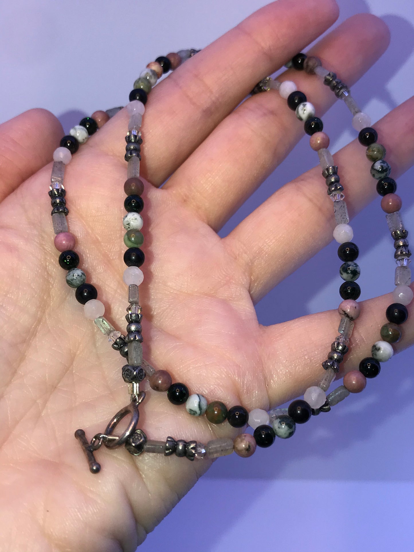 21" Long Handmade Necklace Beaded Necklace