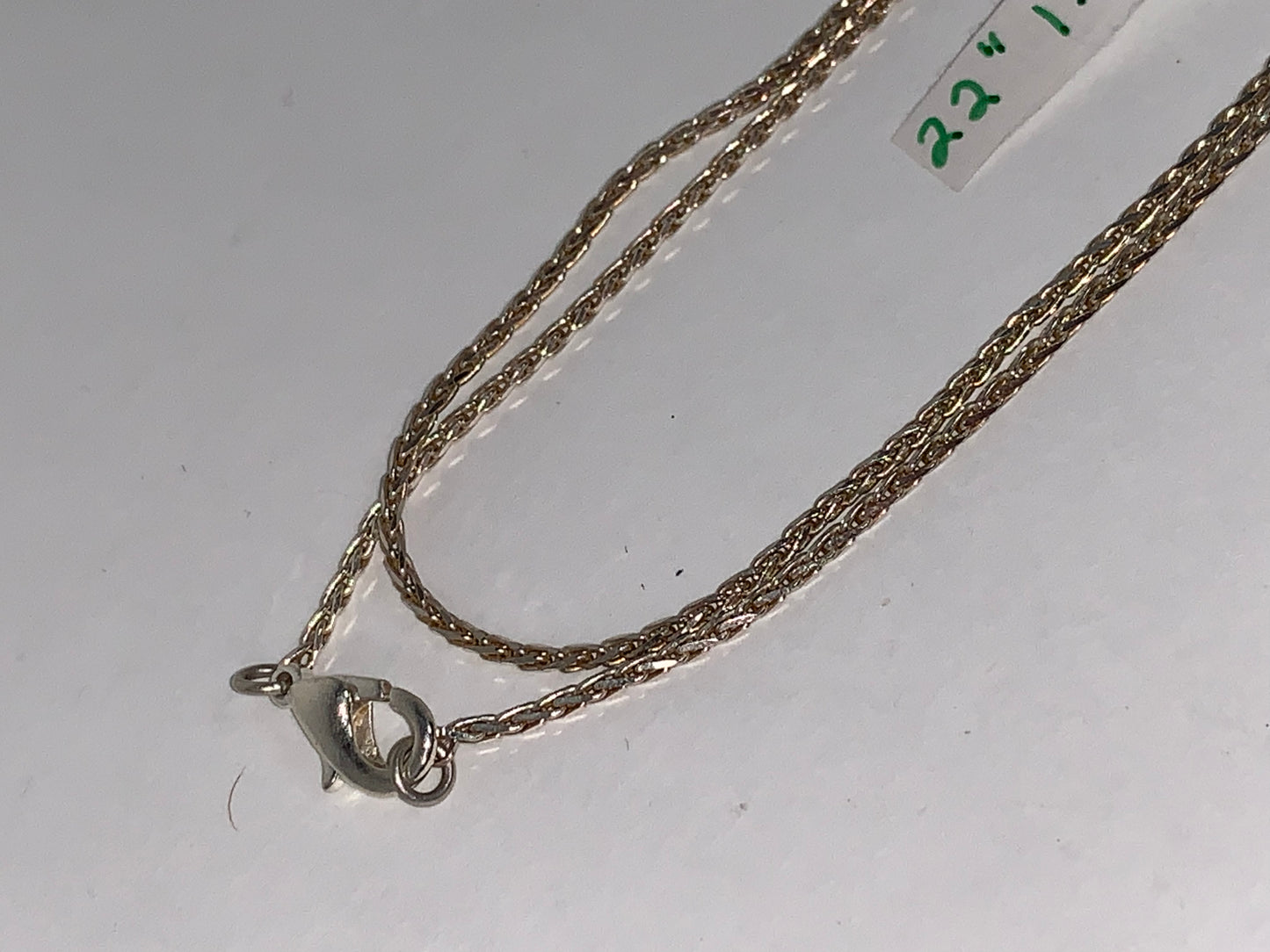 22" Sterling Silver 1.5mm Diamond Cut Wheat Chain Necklace