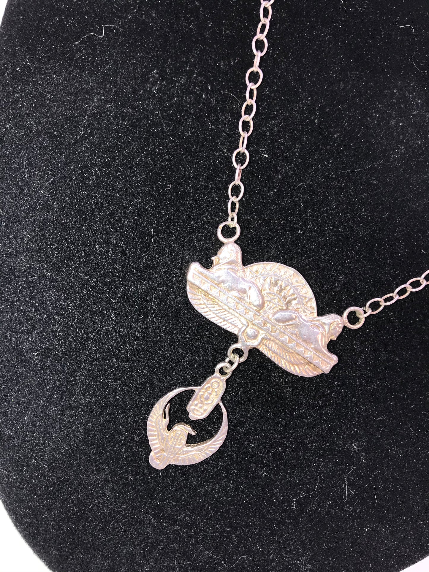 22" Long Sterling Silver Isis Necklace