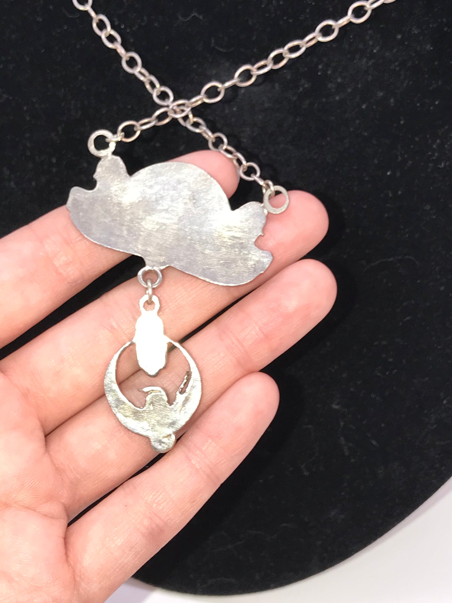 22" Long Sterling Silver Isis Necklace