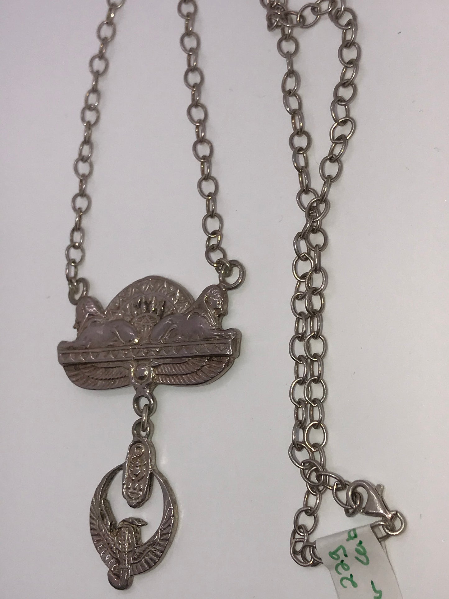 22" Long Sterling Silver Isis Necklace
