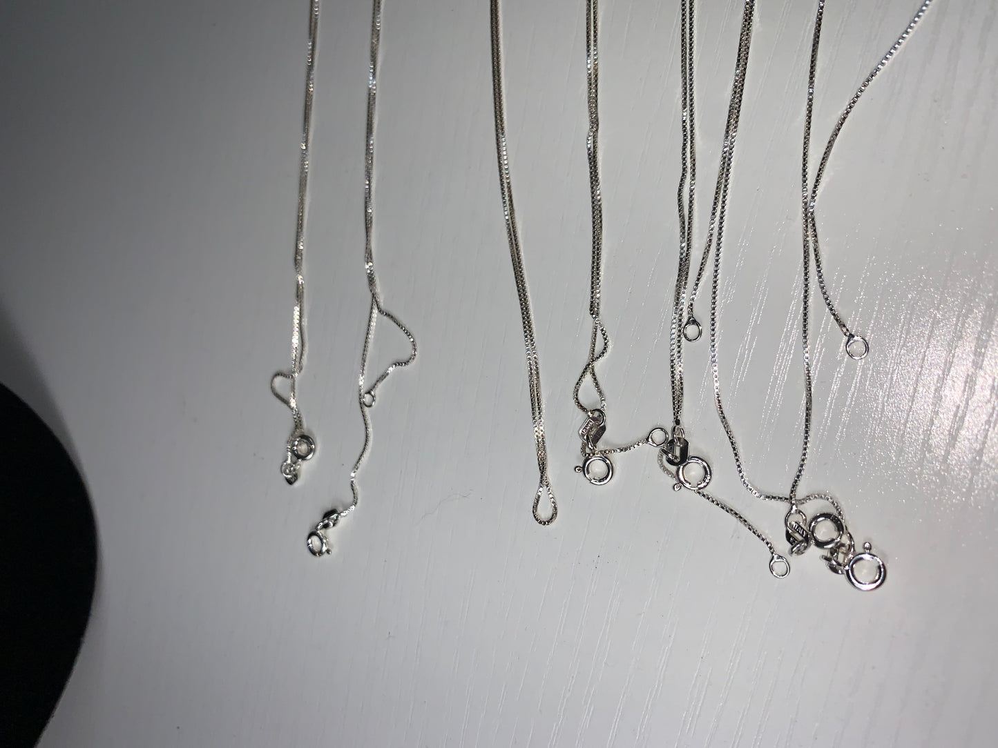 22" 0.75 mm Sterling Silver Box Chain Necklace
