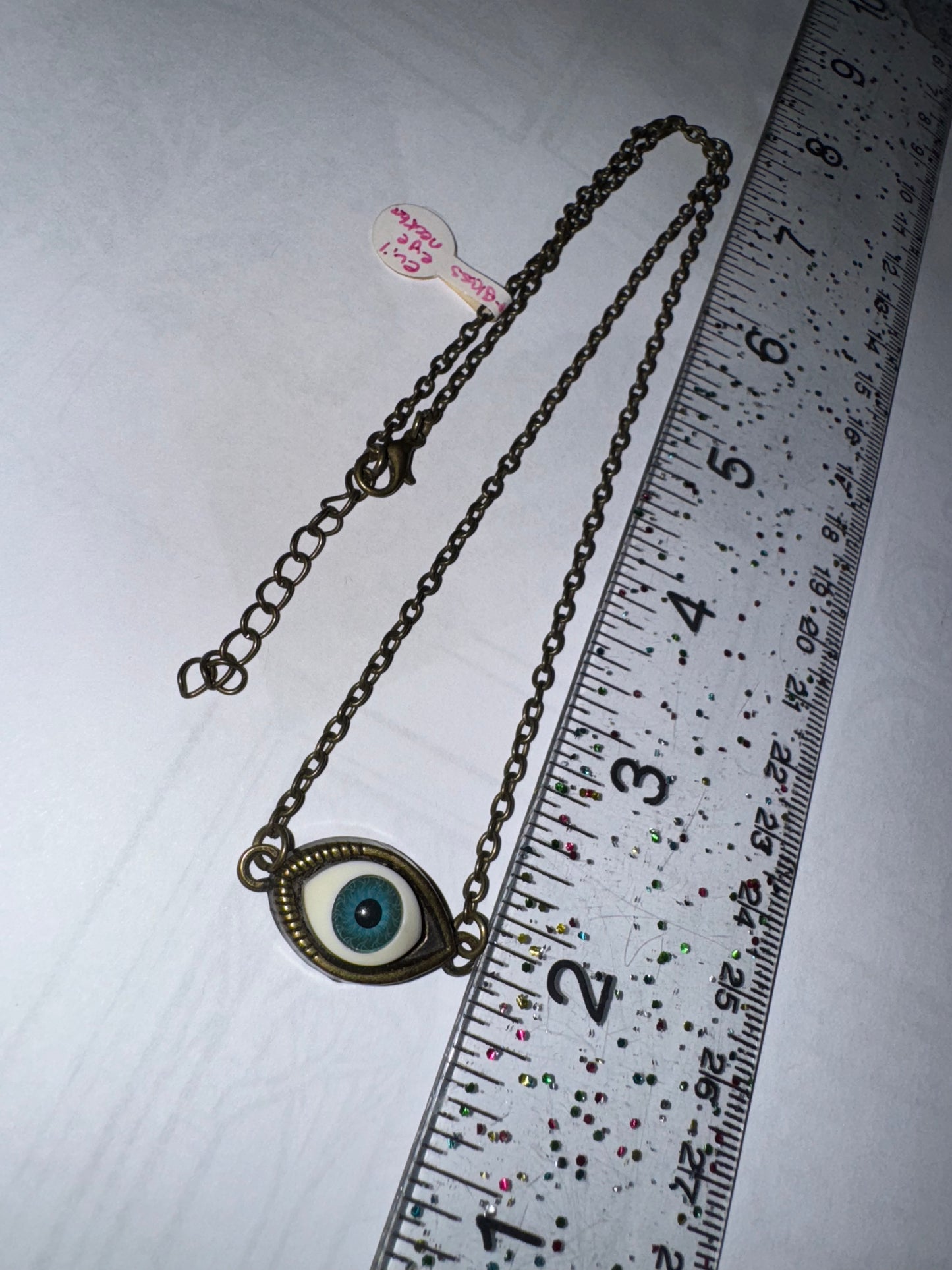 22 1/4" Brass All Seeing Eye Necklace