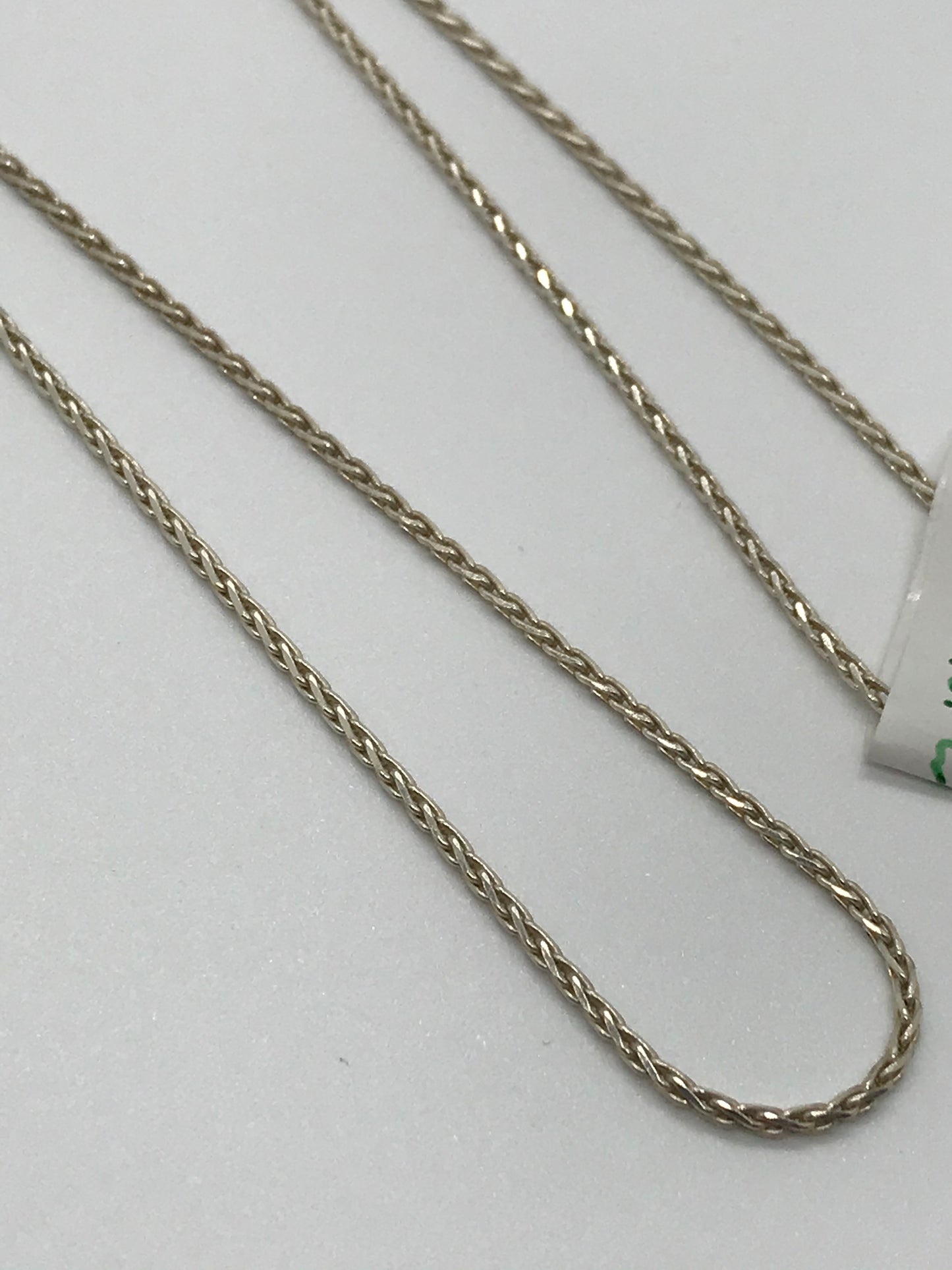 24" Sterling Silver 1.5mm Diamond Cut Wheat Chain Necklace