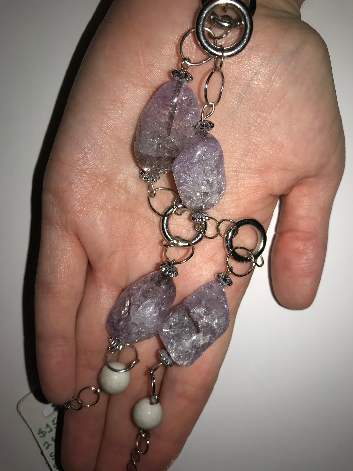 25 1/4" Quartz and Feldspar Necklace
