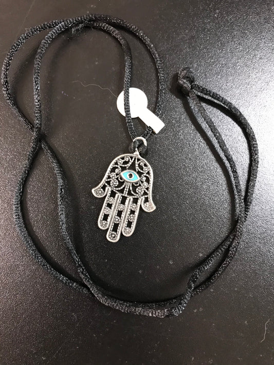 30" Satin Necklace and Hamsa