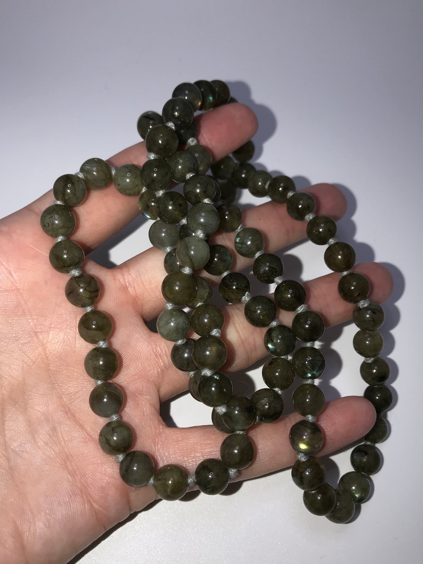 32" Labradorite And Silk Necklace