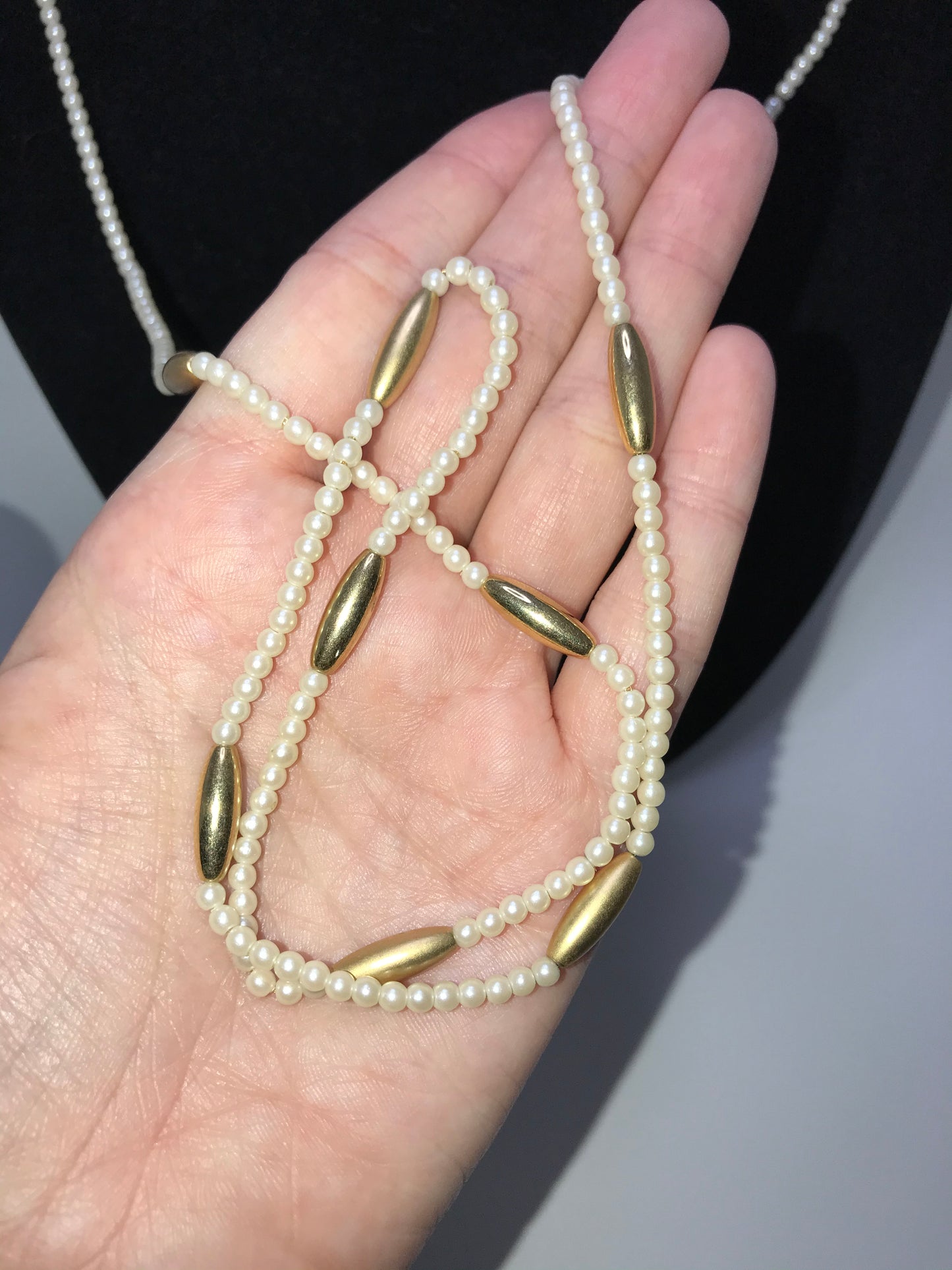 36" Pearl And Gold Necklace