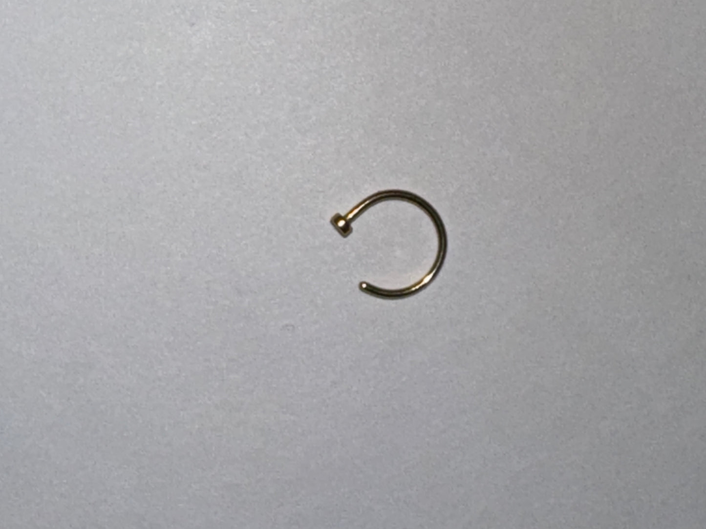 3/8 20 Gauge Gold Titanium Plated Hoop Nose Rings