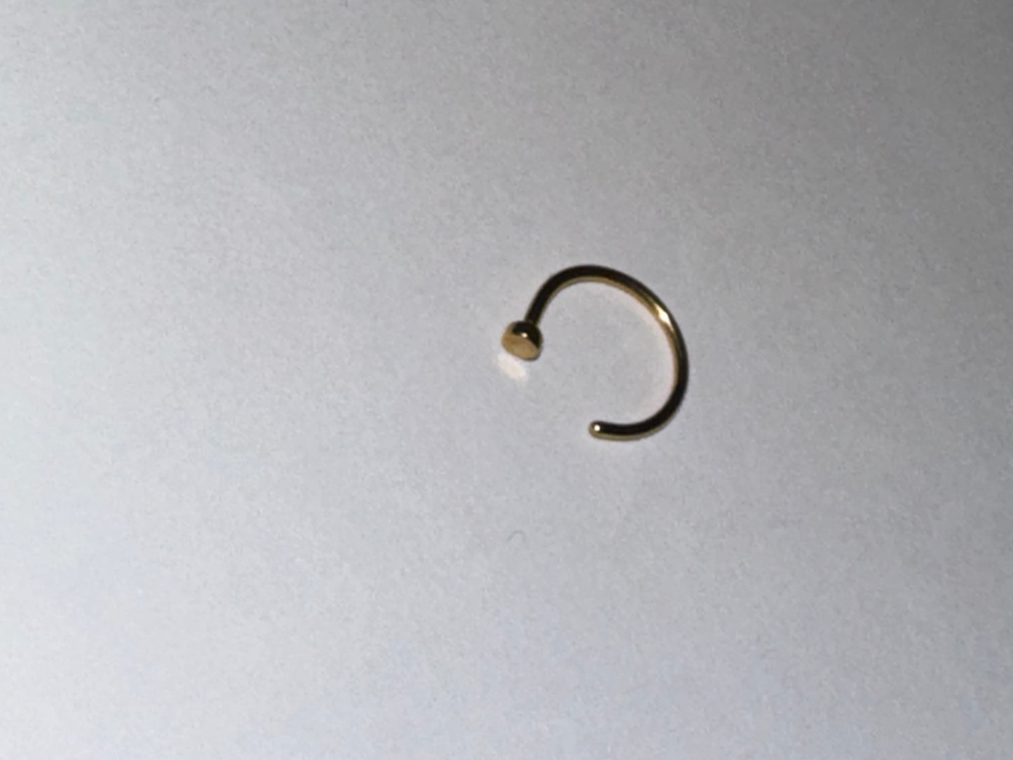 3/8 20 Gauge Gold Titanium Plated Hoop Nose Rings