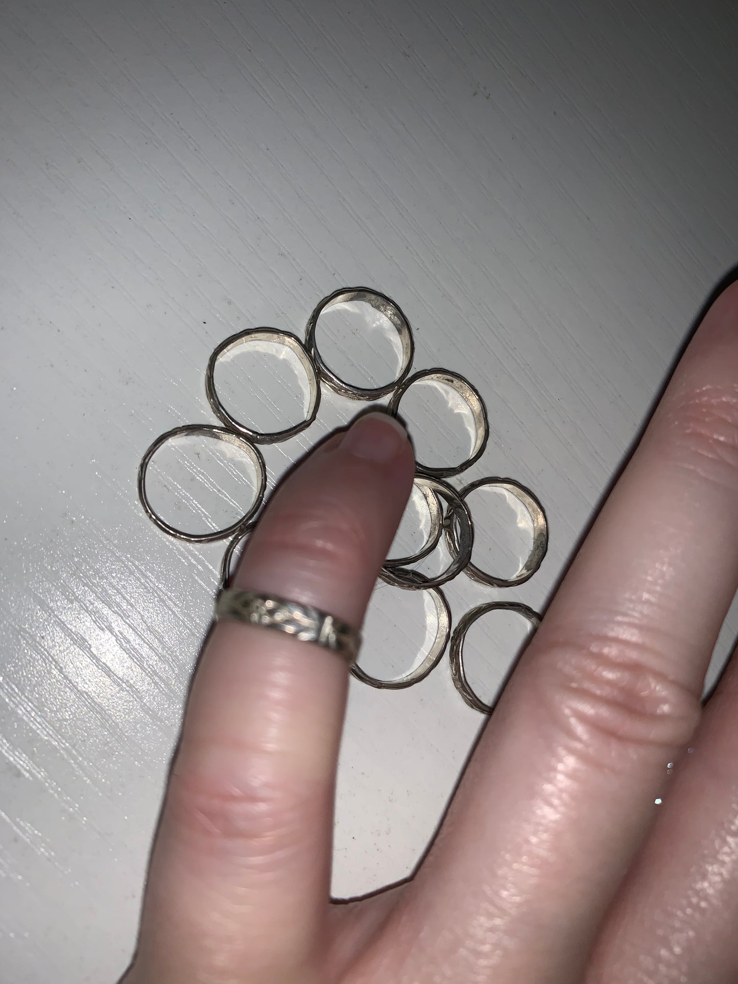 Sterling Silver Floral Design Ring, Size 3
