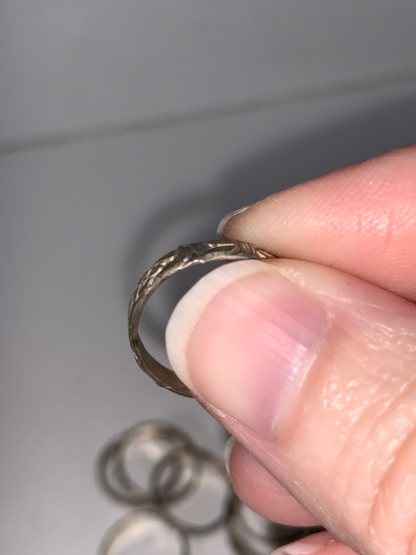 3/4 3mm Sterling Silver Floral Ring