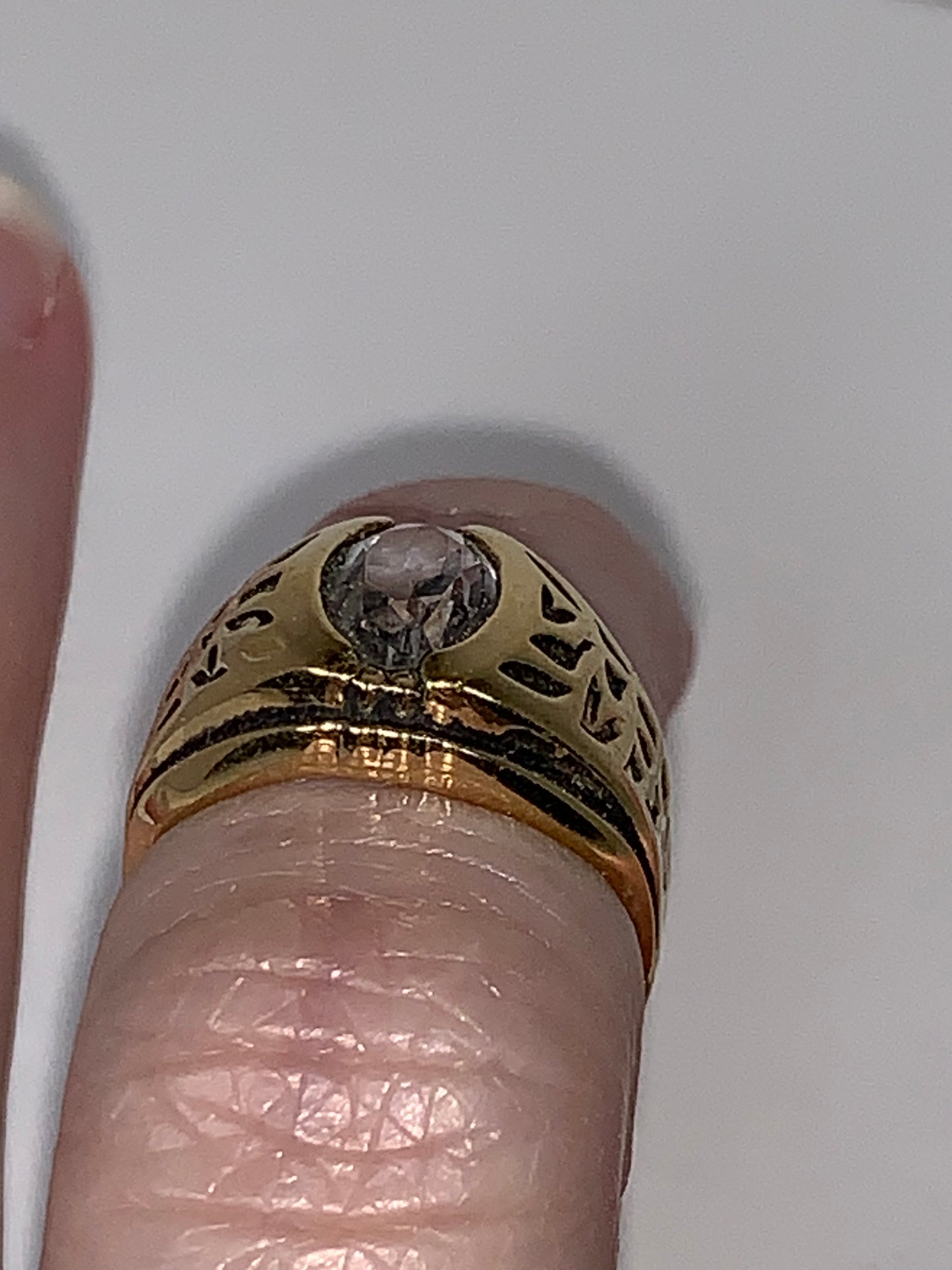 14 KT GE ESPO Vintage Gold Ring, Size 4 1/4