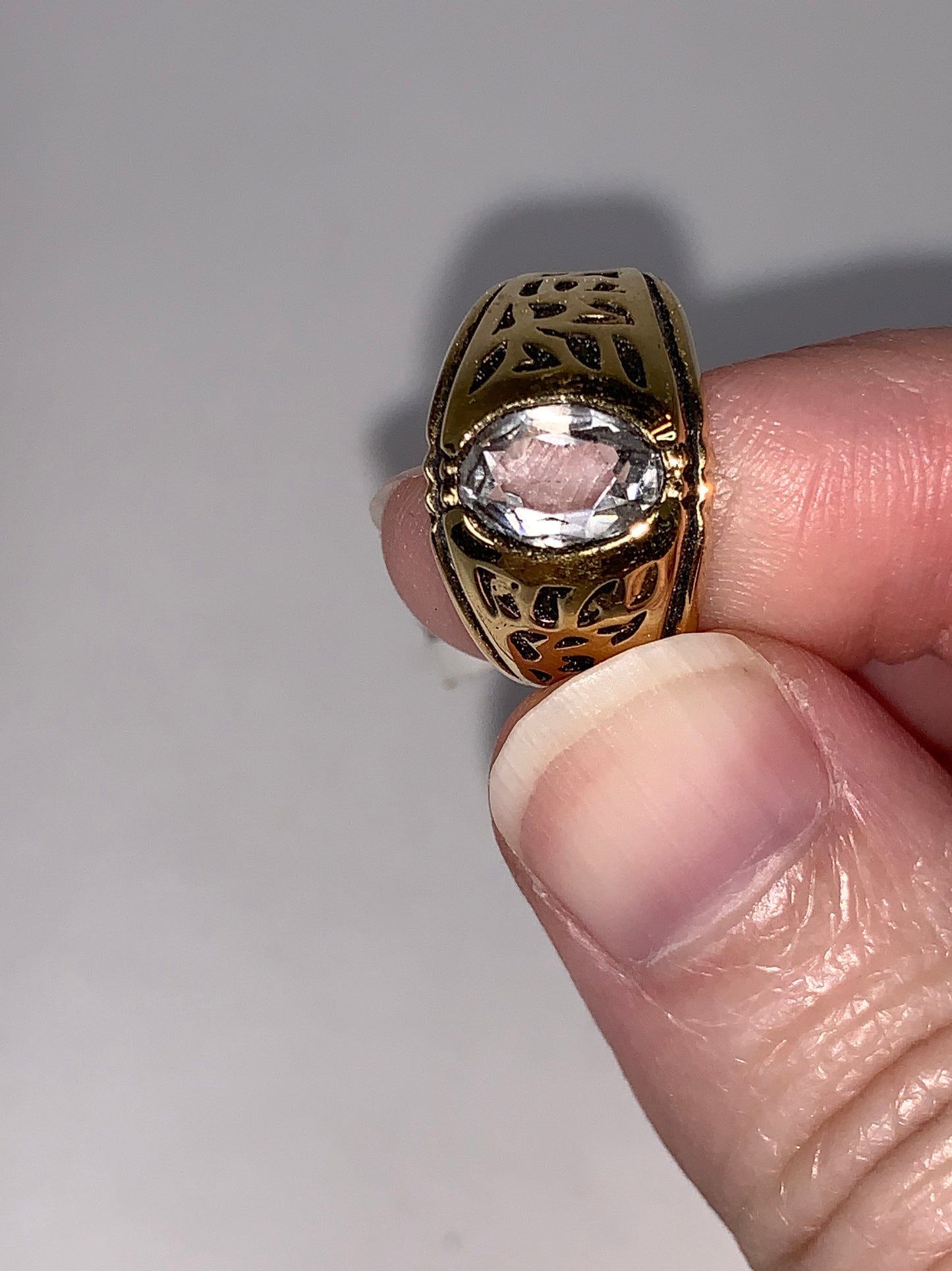 14 KT GE ESPO Vintage Gold Ring, Size 4 1/4