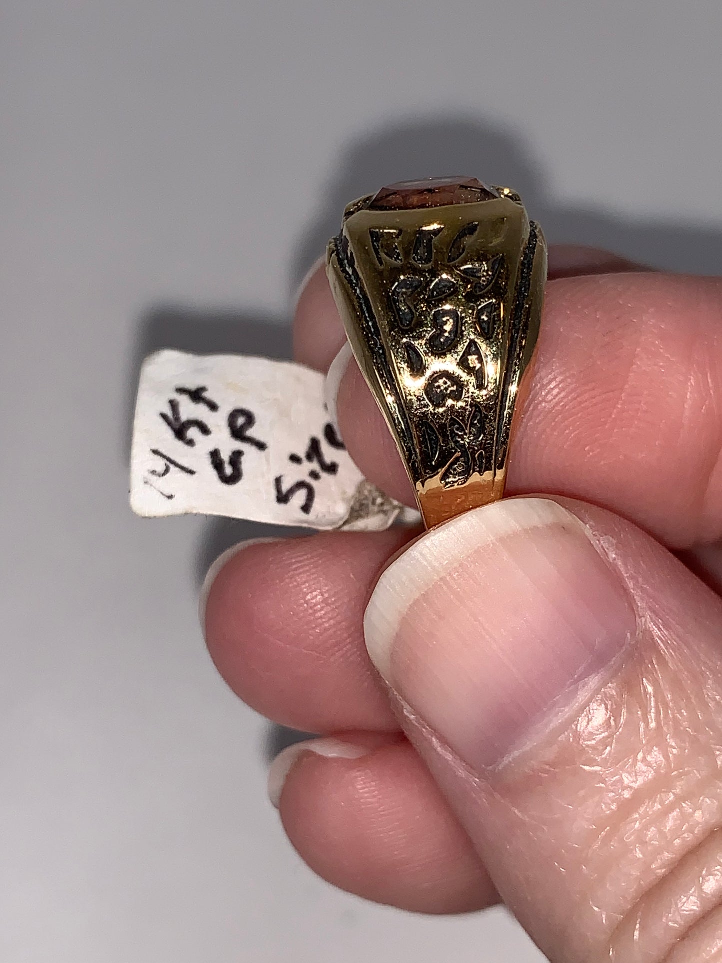 14 KT GE ESPO Vintage Gold Ring, Size 4 1/4