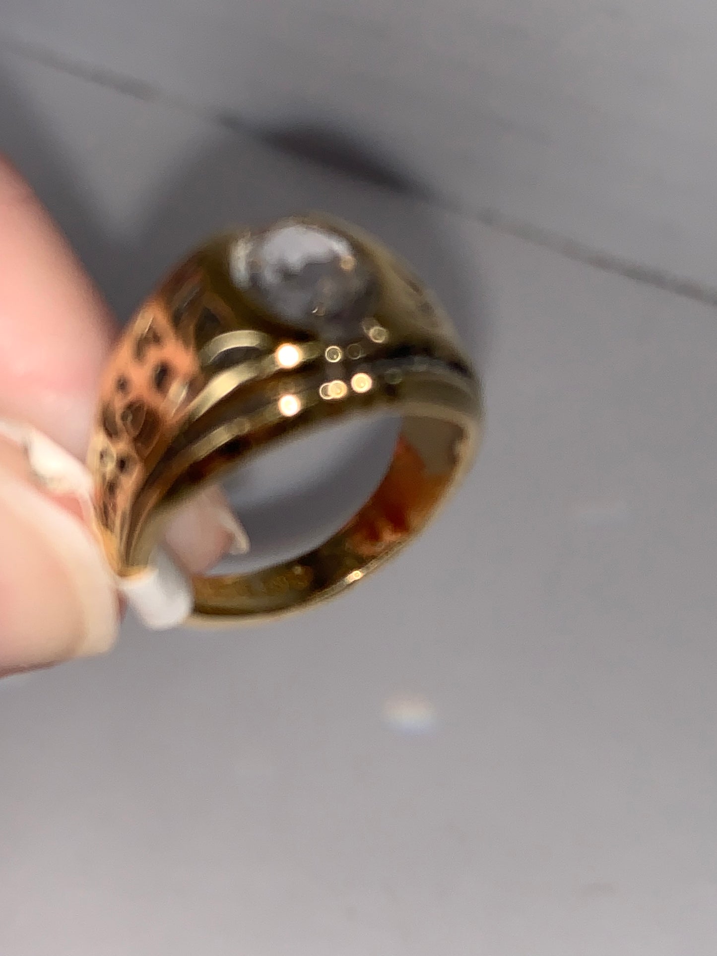14 KT GE ESPO Vintage Gold Ring, Size 4 1/4