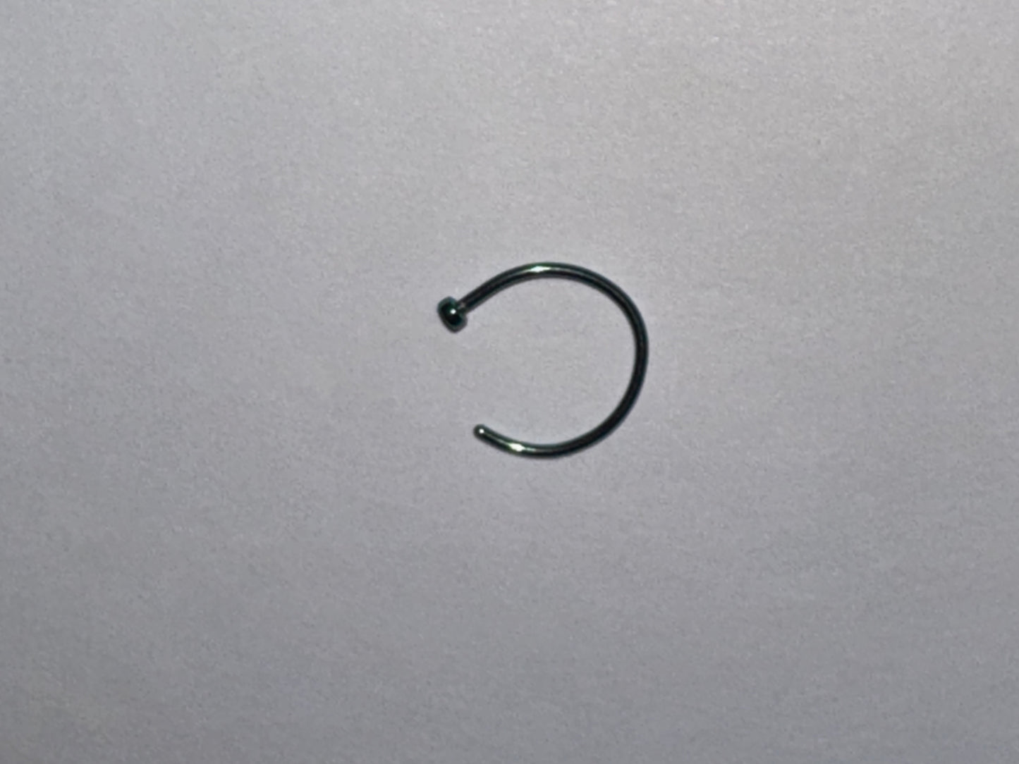 5/16 20 Gauge Titanium Plated Hoop Nose Rings