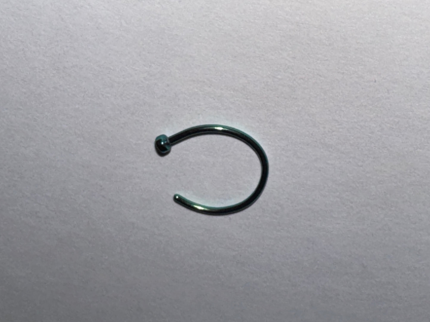 5/16 20 Gauge Titanium Plated Hoop Nose Rings