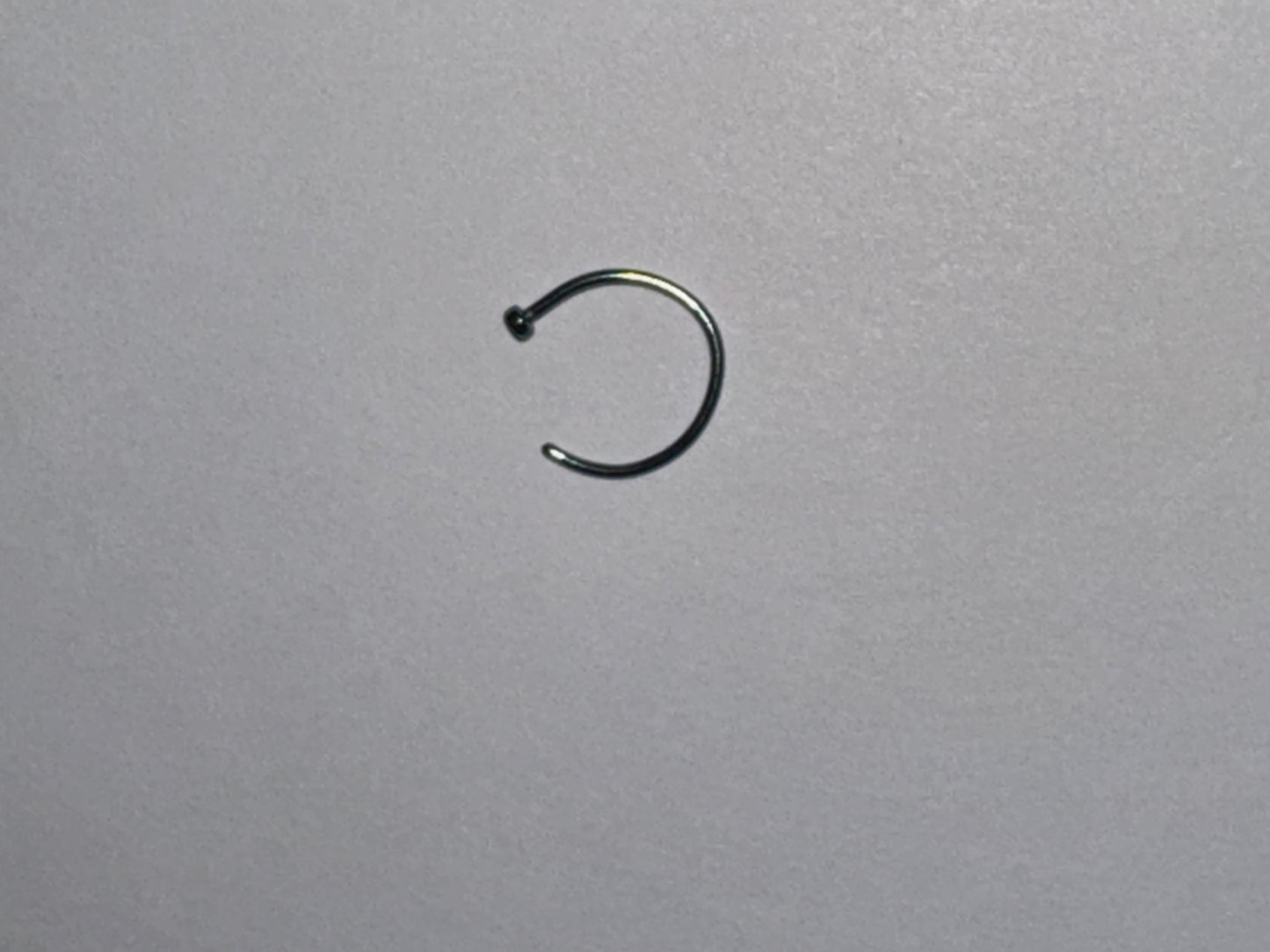 5/16 20 Gauge Titanium Plated Hoop Nose Rings