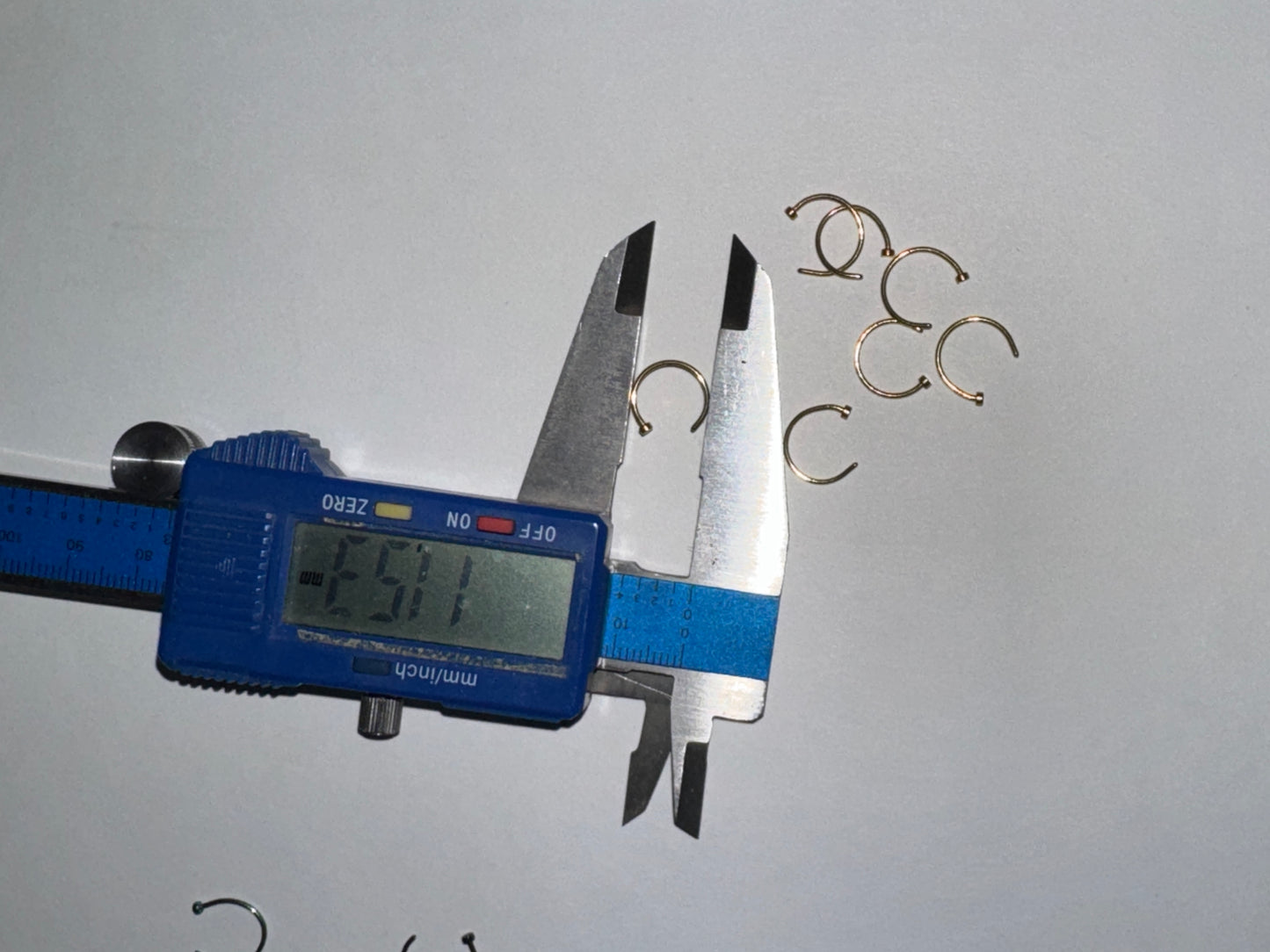 5/16 20 Gauge Titanium Plated Hoop Nose Rings