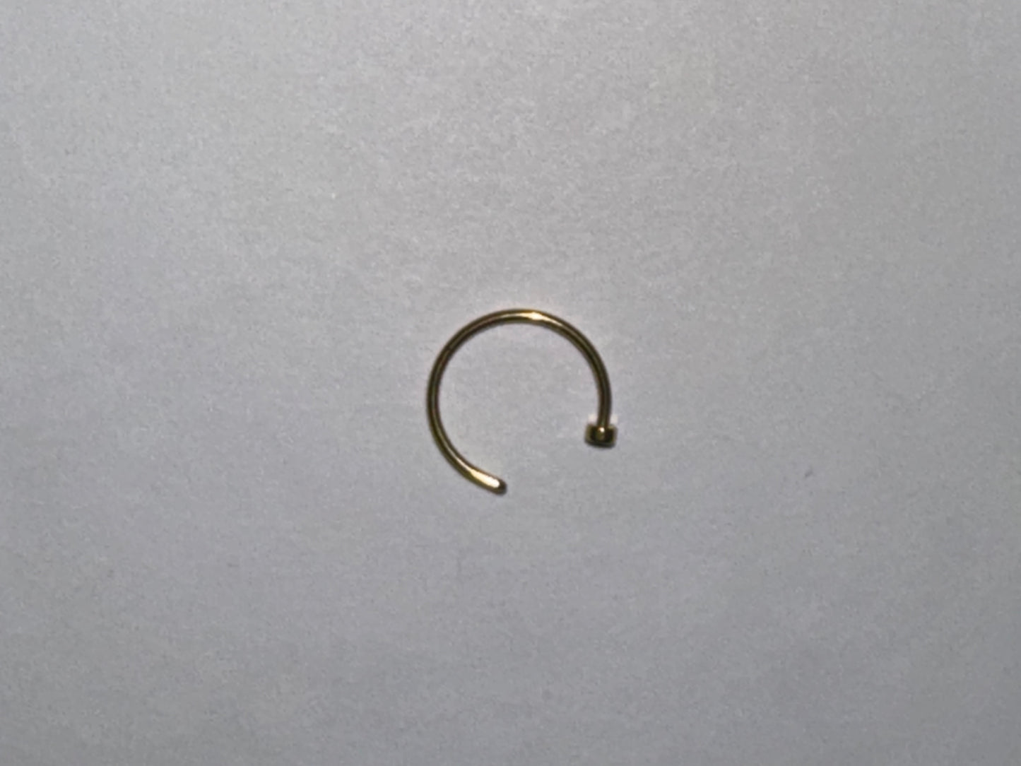 5/16 20 Gauge Titanium Plated Hoop Nose Rings
