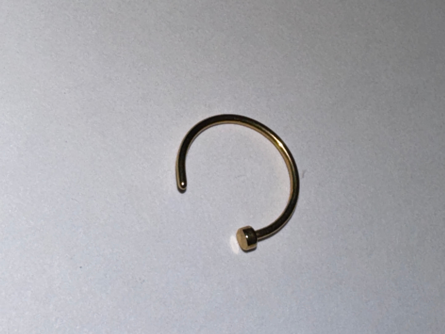 5/16 20 Gauge Titanium Plated Hoop Nose Rings