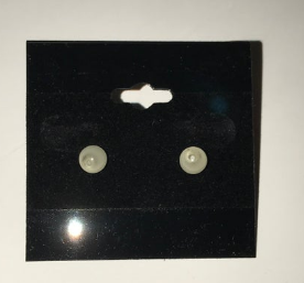 6mm Round Cats Eye Sterling Silver Post Earrings