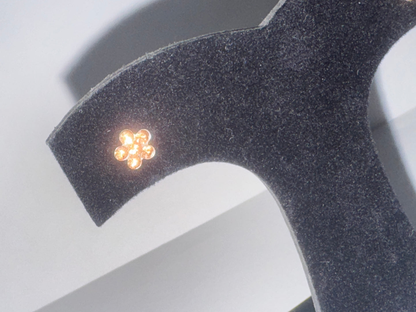 7mm Pink Flower Cz And Sterling Post Earrings