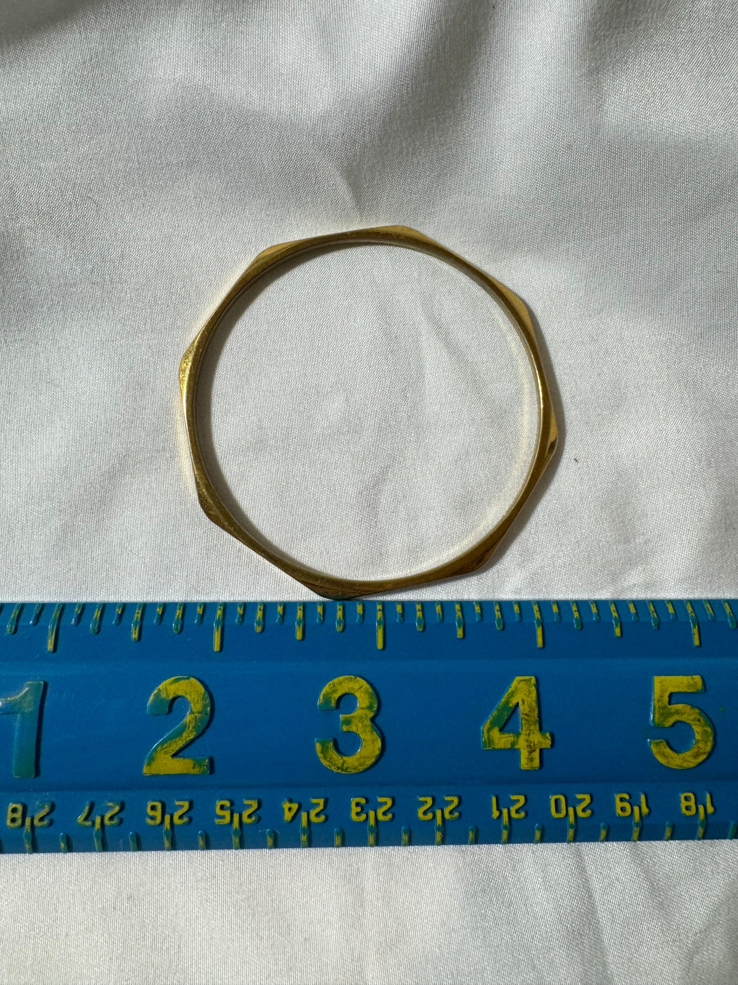 8" Vintage Monet Goldtone Faceted Bangle Bracelet