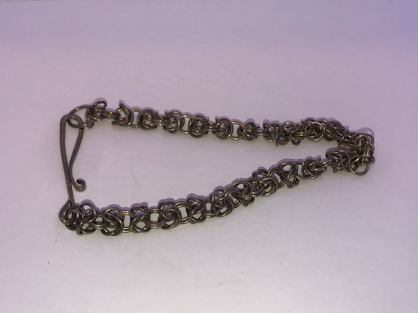 9 3/4" Sterling Silver Byzantine Chainmail Bracelet