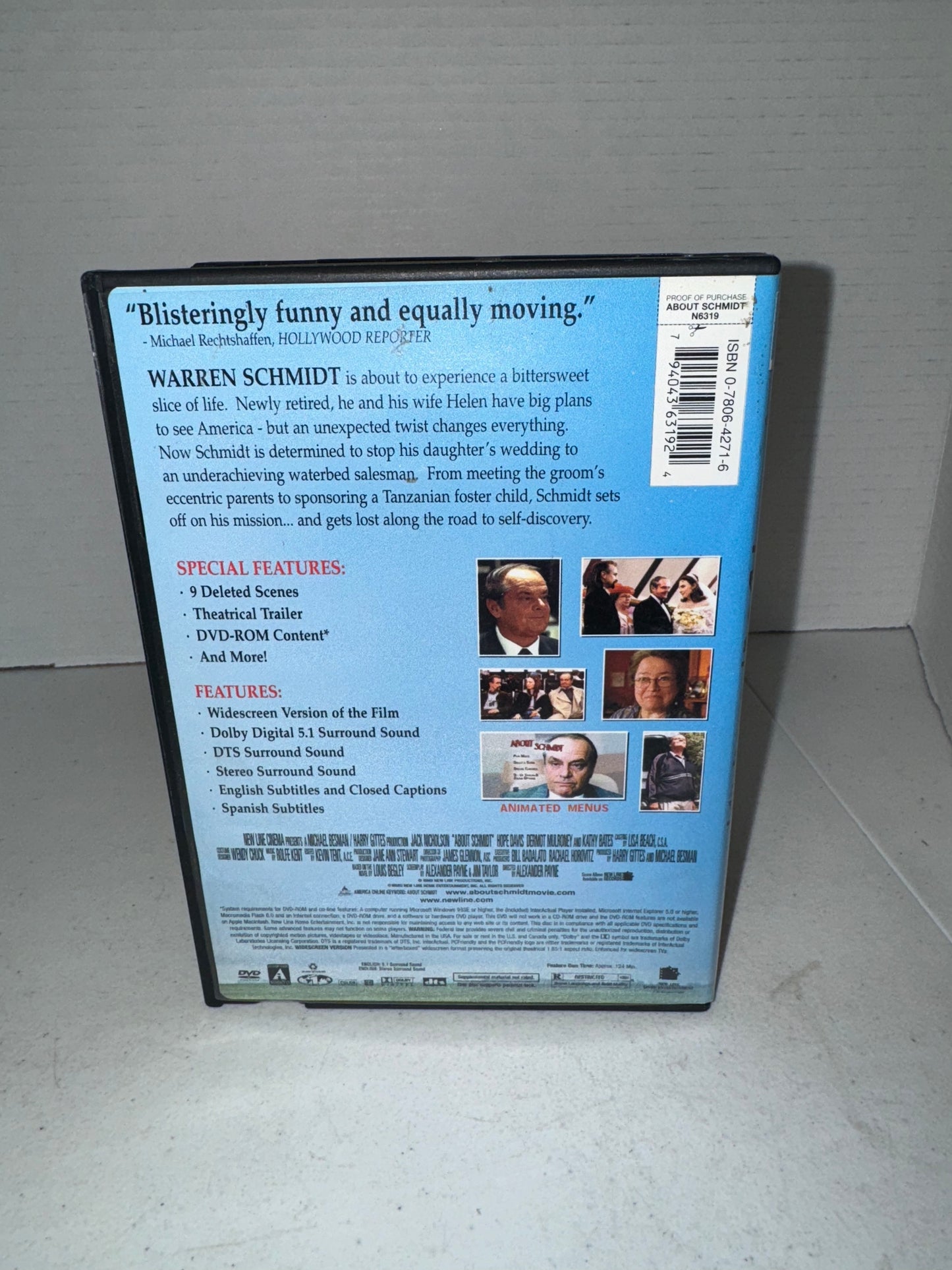 About Schmidt - DVD‎ - Jack Nicholson, New Line Cinema 2003