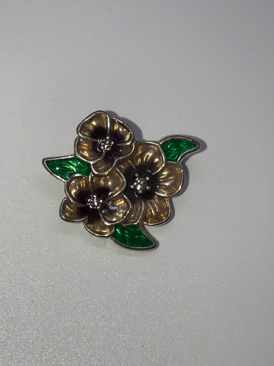 Vintage Anne Klein African Violet Pin