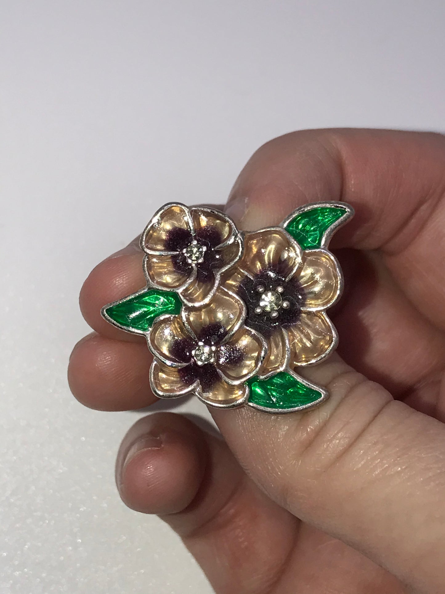 Vintage Anne Klein African Violet Pin