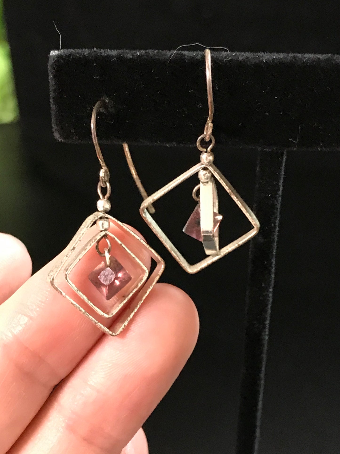 Sterling Silver and Amethyst Earrings